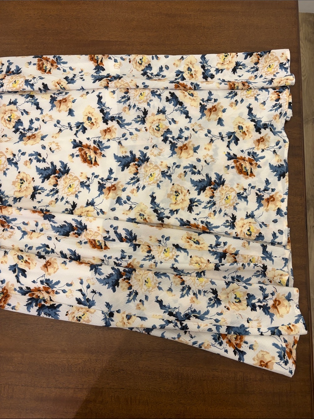 orange creek Cream Maxi Dress with Blue and Brown Floral Print - Picture 7 of 8